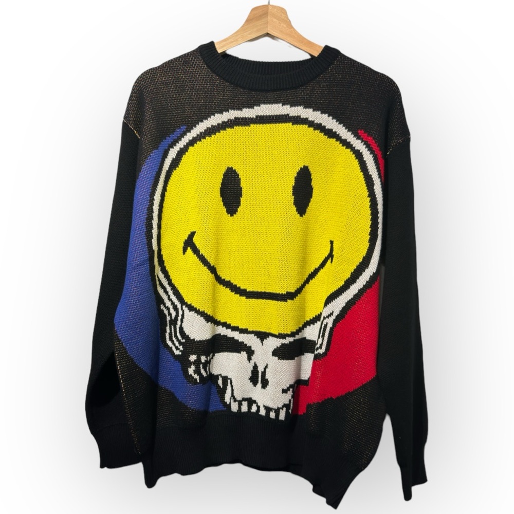 Chinatown Market x Grateful Dead Smiley Knit Pullover Size S